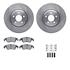 6312-73072 Brake Rotors with 3000-Series Ceramic Brake Pads Kit with Hardware, 2011-2013 Audi/Volkswagen, Position: Front - image 1