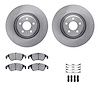 6312-73073 Brake Rotors with 3000-Series Ceramic Brake Pads Kit with Hardware, 2012-2017 Audi/Volkswagen, Position: Front - image 1