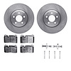 6312-73086 Brake Rotors with 3000-Series Ceramic Brake Pads Kit with Hardware, 2013-2017 Audi/Volkswagen, Position: Front - image 1