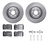 6312-73087 Brake Rotors with 3000-Series Ceramic Brake Pads Kit with Hardware, 2013-2020 Multiple Makes/Models, Position: Front - image 1
