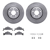 6312-73095 Brake Rotors with 3000-Series Ceramic Brake Pads Kit with Hardware, 2017-2019 Audi/Volkswagen, Position: Front - image 1