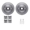 6312-74001 Brake Rotors with 3000-Series Ceramic Brake Pads Kit with Hardware, 1965-1972 Audi/Volkswagen, Position: Front