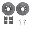6312-74008 Brake Rotors with 3000-Series Ceramic Brake Pads Kit with Hardware, 1972-1972 Audi/Volkswagen, Position: Front - image 1