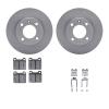 6312-74013 Brake Rotors with 3000-Series Ceramic Brake Pads Kit with Hardware, 1973-1980 Audi/Volkswagen, Position: Front - image 1