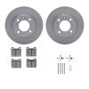 6312-74014 Brake Rotors with 3000-Series Ceramic Brake Pads Kit with Hardware, 1973-1980 Audi/Volkswagen, Position: Front - image 1