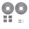 6312-74015 Brake Rotors with 3000-Series Ceramic Brake Pads Kit with Hardware, 1977-1977 Audi/Volkswagen, Position: Front - image 1