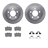 6312-74030 Brake Rotors with 3000-Series Ceramic Brake Pads Kit with Hardware, 1999-2015 Audi/Volkswagen, Position: Rear - image 1