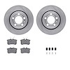 6312-74033 Brake Rotors with 3000-Series Ceramic Brake Pads Kit with Hardware, 2000-2006 Audi/Volkswagen, Position: Rear - image 1