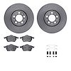 6312-74051 Brake Rotors with 3000-Series Ceramic Brake Pads Kit with Hardware, 1996-1998 Audi/Volkswagen, Position: Front - image 1