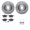 6312-74054 Brake Rotors with 3000-Series Ceramic Brake Pads Kit with Hardware, 2000-2006 Audi/Volkswagen, Position: Front - image 1