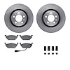 6312-74063 Brake Rotors with 3000-Series Ceramic Brake Pads Kit with Hardware, 1998-2015 Audi/Volkswagen, Position: Front - image 1