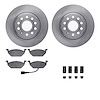 6312-74064 Brake Rotors with 3000-Series Ceramic Brake Pads Kit with Hardware, 2011-2015 Audi/Volkswagen, Position: Front - image 1