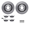 6312-74066 Brake Rotors with 3000-Series Ceramic Brake Pads Kit with Hardware, 1999-2010 Audi/Volkswagen, Position: Front - image 1