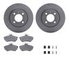 6312-74070 Brake Rotors with 3000-Series Ceramic Brake Pads Kit with Hardware, 1996-1996 Audi/Volkswagen, Position: Front - image 1