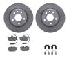 6312-74073 Brake Rotors with 3000-Series Ceramic Brake Pads Kit with Hardware, 2001-2003 Audi/Volkswagen, Position: Rear - image 1