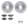 6312-74080 Brake Rotors with 3000-Series Ceramic Brake Pads Kit with Hardware, 2005-2017 Audi/Volkswagen, Position: Front - image 1
