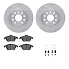 6312-74081 Brake Rotors with 3000-Series Ceramic Brake Pads Kit with Hardware, 2011-2019 Audi/Volkswagen, Position: Front - image 1