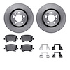 6312-74083 Brake Rotors with 3000-Series Ceramic Brake Pads Kit with Hardware, 2006-2021 Audi/Volkswagen, Position: Rear - image 1