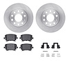 6312-74084 Brake Rotors with 3000-Series Ceramic Brake Pads Kit with Hardware, 2005-2013 Audi/Volkswagen, Position: Rear - image 1