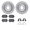 6312-74085 Brake Rotors with 3000-Series Ceramic Brake Pads Kit with Hardware, 2005-2018 Audi/Volkswagen, Position: Rear - image 1