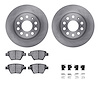 6312-74090 Brake Rotors with 3000-Series Ceramic Brake Pads Kit with Hardware, 2005-2016 Audi/Volkswagen, Position: Rear - image 1