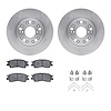 6312-75002 Brake Rotors with 3000-Series Ceramic Brake Pads Kit with Hardware, 1991-1992 Lexus/Toyota/Scion, Position: Front - image 1