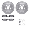 6312-75007 Brake Rotors with 3000-Series Ceramic Brake Pads Kit with Hardware, 1992-2000 Lexus/Toyota/Scion, Position: Rear - image 1