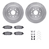6312-75009 Brake Rotors with 3000-Series Ceramic Brake Pads Kit with Hardware, 1993-2000 Lexus/Toyota/Scion, Position: Rear - image 1
