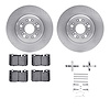 6312-75011 Brake Rotors with 3000-Series Ceramic Brake Pads Kit with Hardware, 1995-2000 Lexus/Toyota/Scion, Position: Front - image 1