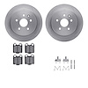 6312-75012 Brake Rotors with 3000-Series Ceramic Brake Pads Kit with Hardware, 1998-2010 Lexus/Toyota/Scion, Position: Rear - image 1