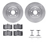 6312-75013 Brake Rotors with 3000-Series Ceramic Brake Pads Kit with Hardware, 2001-2006 Lexus/Toyota/Scion, Position: Front - image 1
