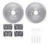 6312-75016 Brake Rotors with 3000-Series Ceramic Brake Pads Kit with Hardware, 2006-2013 Lexus/Toyota/Scion, Position: Rear - image 1