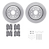 6312-75026 Brake Rotors with 3000-Series Ceramic Brake Pads Kit with Hardware, 2007-2017 Lexus/Toyota/Scion, Position: Rear - image 1