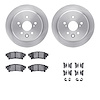 6312-75033 Brake Rotors with 3000-Series Ceramic Brake Pads Kit with Hardware, 2014-2015 Lexus/Toyota/Scion, Position: Rear - image 1