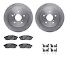 6312-75037 Brake Rotors with 3000-Series Ceramic Brake Pads Kit with Hardware, Fits Select Lexus/Toyota/Scion, Position: Rear - image 1