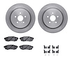 6312-75038 Brake Rotors with 3000-Series Ceramic Brake Pads Kit with Hardware, Fits Select Lexus/Toyota/Scion, Position: Rear - image 1