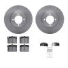 6312-76002 Brake Rotors with 3000-Series Ceramic Brake Pads Kit with Hardware, 1980-1980 Lexus/Toyota/Scion, Position: Front - image 1