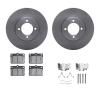 6312-76003 Brake Rotors with 3000-Series Ceramic Brake Pads Kit with Hardware, 1981-1983 Lexus/Toyota/Scion, Position: Front - image 1