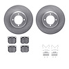 6312-76005 Brake Rotors with 3000-Series Ceramic Brake Pads Kit with Hardware, 1972-1982 Lexus/Toyota/Scion, Position: Front - image 1