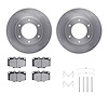 6312-76007 Brake Rotors with 3000-Series Ceramic Brake Pads Kit with Hardware, 1976-1980 Lexus/Toyota/Scion, Position: Front - image 1