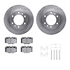 6312-76008 Brake Rotors with 3000-Series Ceramic Brake Pads Kit with Hardware, 1981-1989 Lexus/Toyota/Scion, Position: Front - image 1