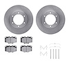 6312-76009 Brake Rotors with 3000-Series Ceramic Brake Pads Kit with Hardware, 1986-1988 Lexus/Toyota/Scion, Position: Front - image 1