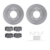 6312-76010 Brake Rotors with 3000-Series Ceramic Brake Pads Kit with Hardware, 1979-1980 Lexus/Toyota/Scion, Position: Front - image 1