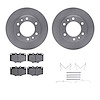 6312-76011 Brake Rotors with 3000-Series Ceramic Brake Pads Kit with Hardware, 1981-1985 Lexus/Toyota/Scion, Position: Front - image 1