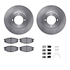 6312-76023 Brake Rotors with 3000-Series Ceramic Brake Pads Kit with Hardware, 1981-1982 Lexus/Toyota/Scion, Position: Front - image 1
