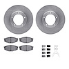 6312-76027 Brake Rotors with 3000-Series Ceramic Brake Pads Kit with Hardware, 1984-1995 Lexus/Toyota/Scion, Position: Front - image 1