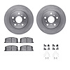 6312-76029 Brake Rotors with 3000-Series Ceramic Brake Pads Kit with Hardware, 1983-1986 Lexus/Toyota/Scion, Position: Front - image 1