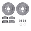 6312-76030 Brake Rotors with 3000-Series Ceramic Brake Pads Kit with Hardware, 1983-1990 Lexus/Toyota/Scion, Position: Front - image 1