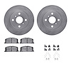6312-76033 Brake Rotors with 3000-Series Ceramic Brake Pads Kit with Hardware, 1986-1989 Lexus/Toyota/Scion, Position: Front - image 1
