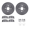 6312-76037 Brake Rotors with 3000-Series Ceramic Brake Pads Kit with Hardware, 1990-1991 Lexus/Toyota/Scion, Position: Front - image 1